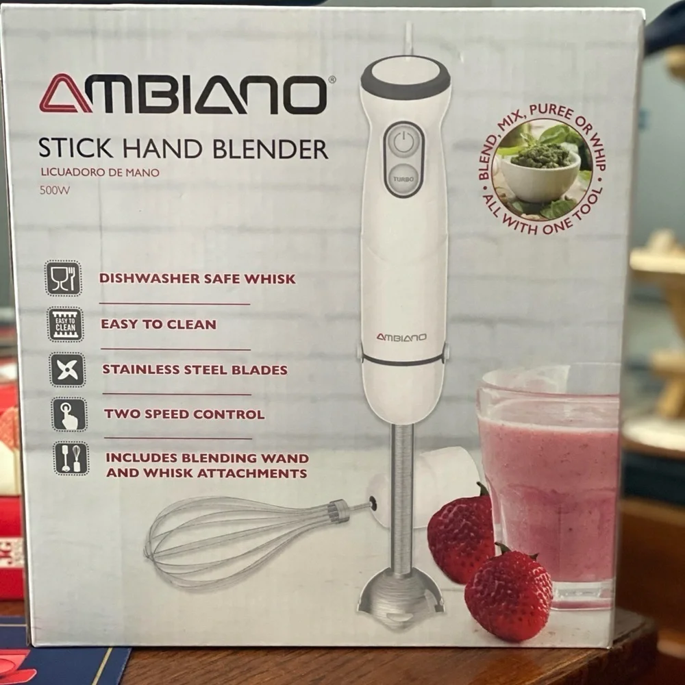 ALDI Ambiano Hand Blender Set – 180W, White, with Attachments